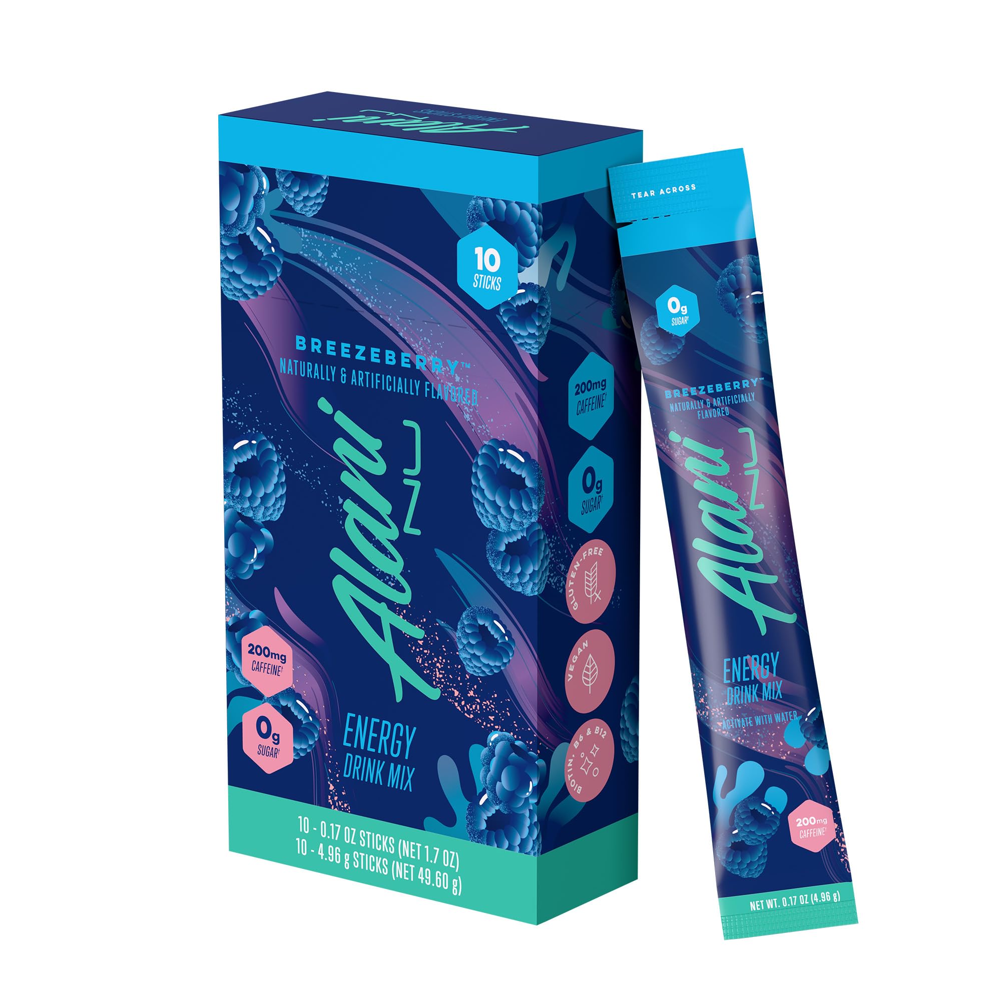 Amazon.com : Alani Nu BREEZEBERRY, Energy Sticks Drink Powder